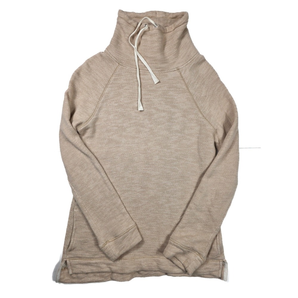 J. Crew Tan Side Pocket Cowl Neck Pullover Sweater Women's Size XXS